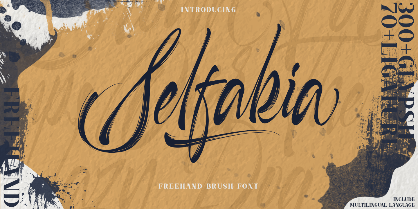 Пример начертания шрифта Selfakia