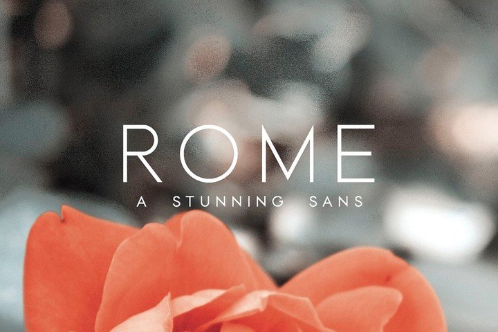 Пример начертания шрифта Rome