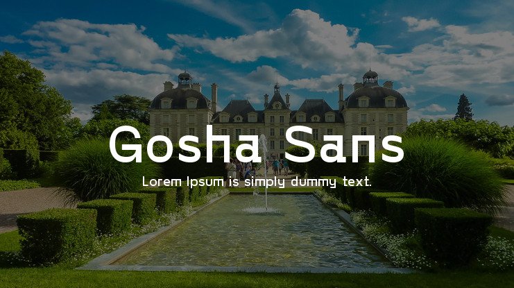 Пример начертания шрифта Gosha Sans