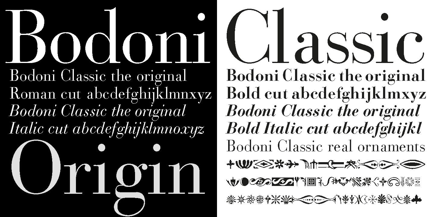 Пример начертания шрифта Bodoni Classic