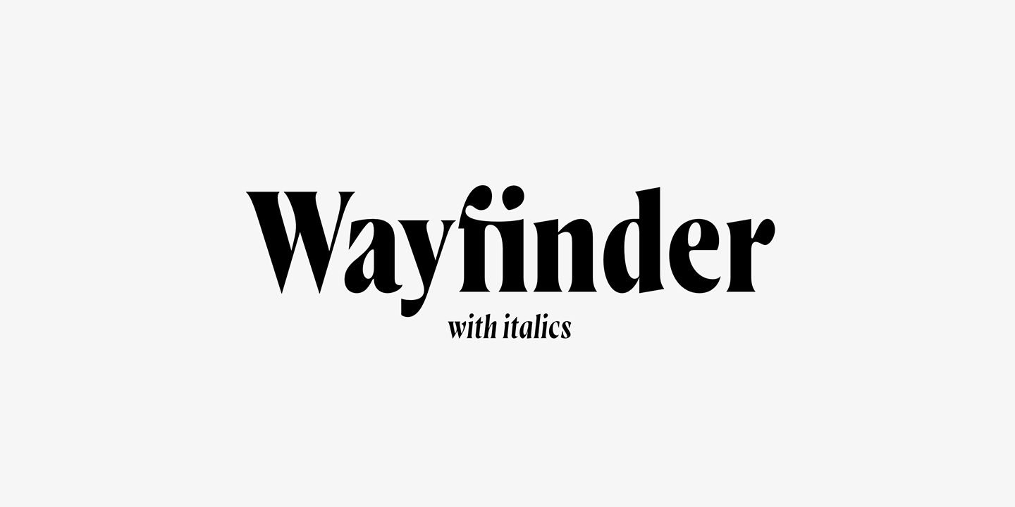 Пример начертания шрифта Wayfinder CF