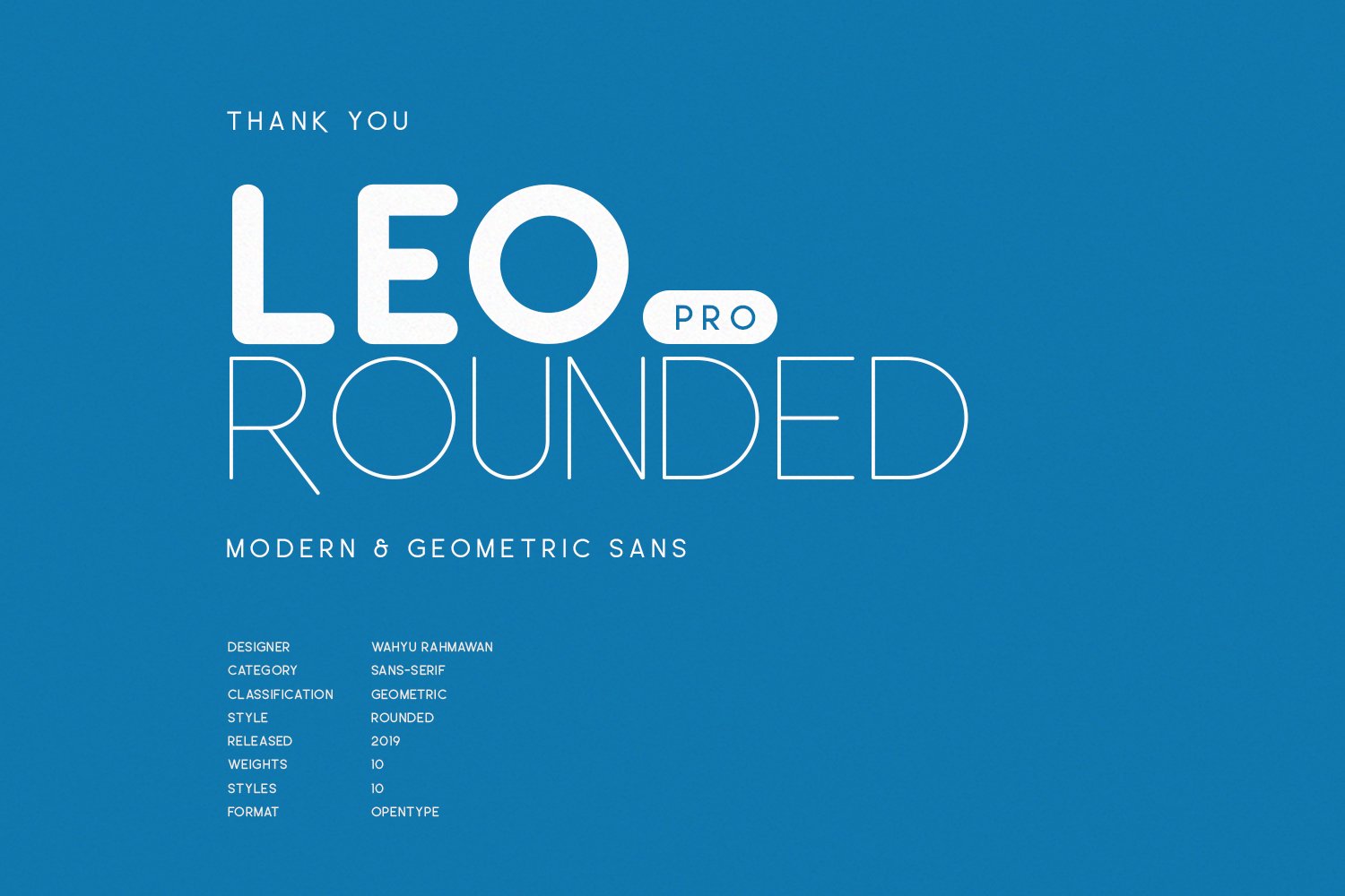 Пример начертания шрифта Leo Rounded Pro