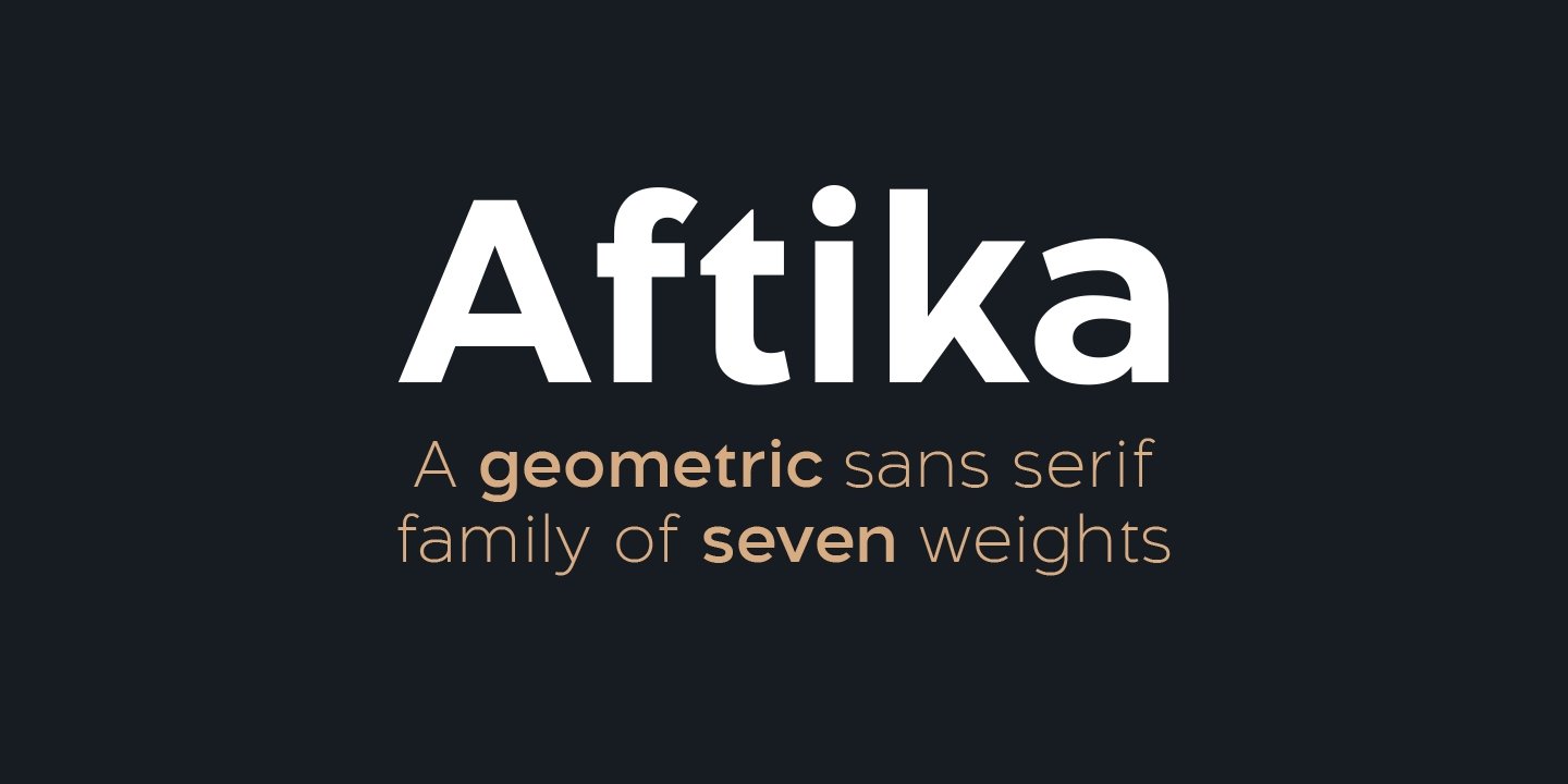 Пример начертания шрифта Aftika