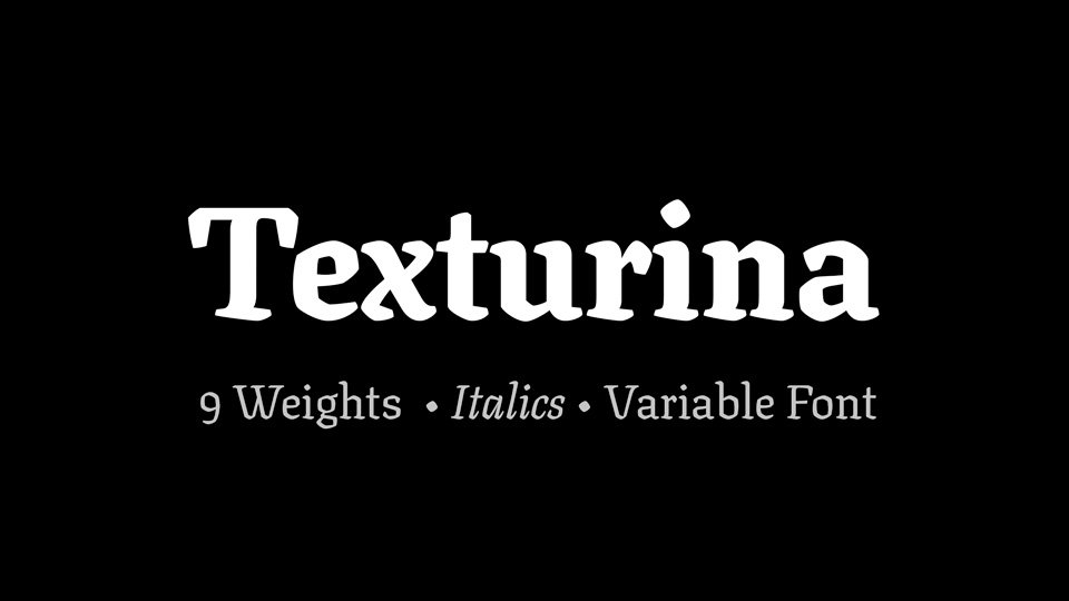 Пример начертания шрифта Texturina
