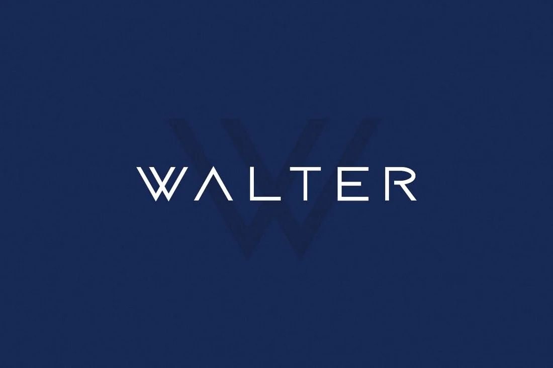 Пример начертания шрифта Walter