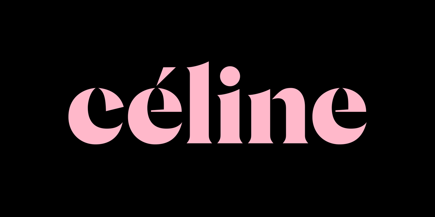 Пример начертания шрифта Celine