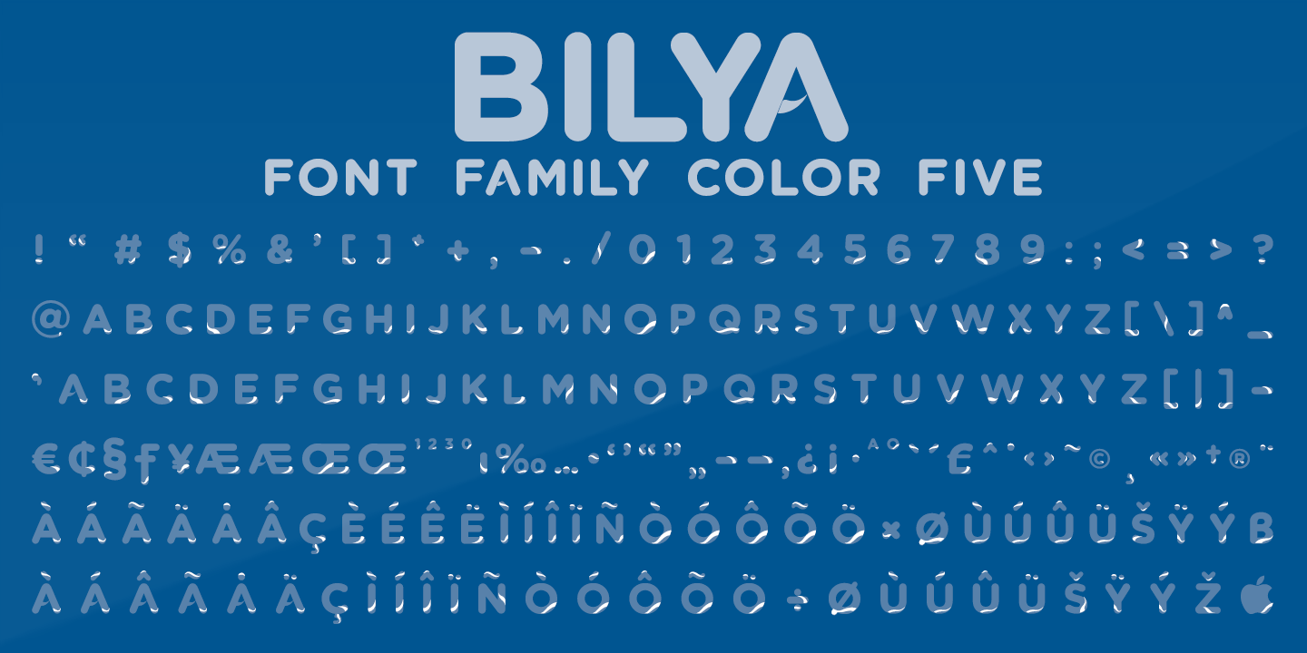 Пример начертания шрифта Bilya Layered