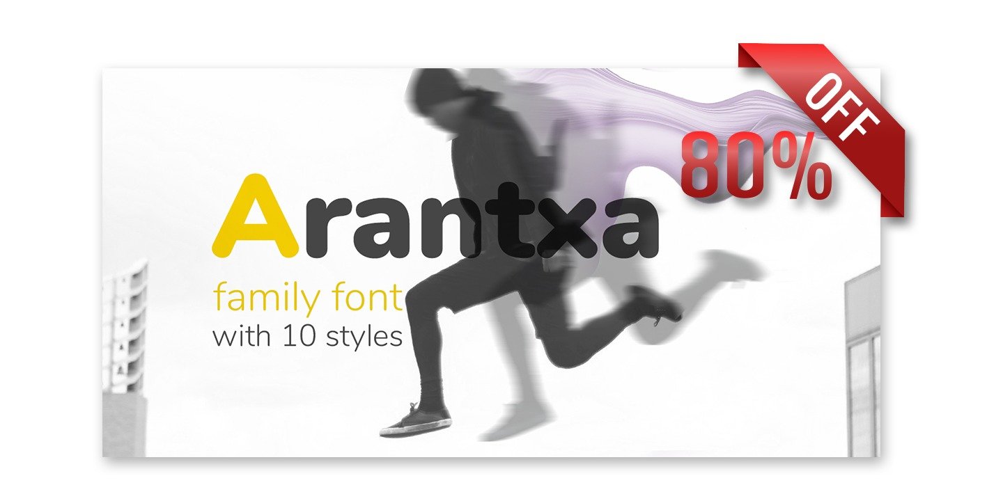 Пример начертания шрифта Arantxa