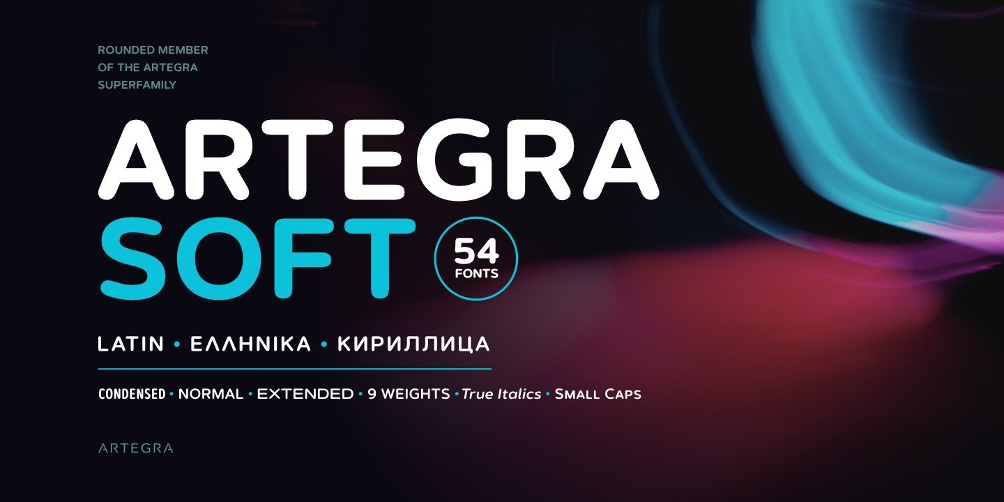 Пример начертания шрифта Artegra Soft Extended