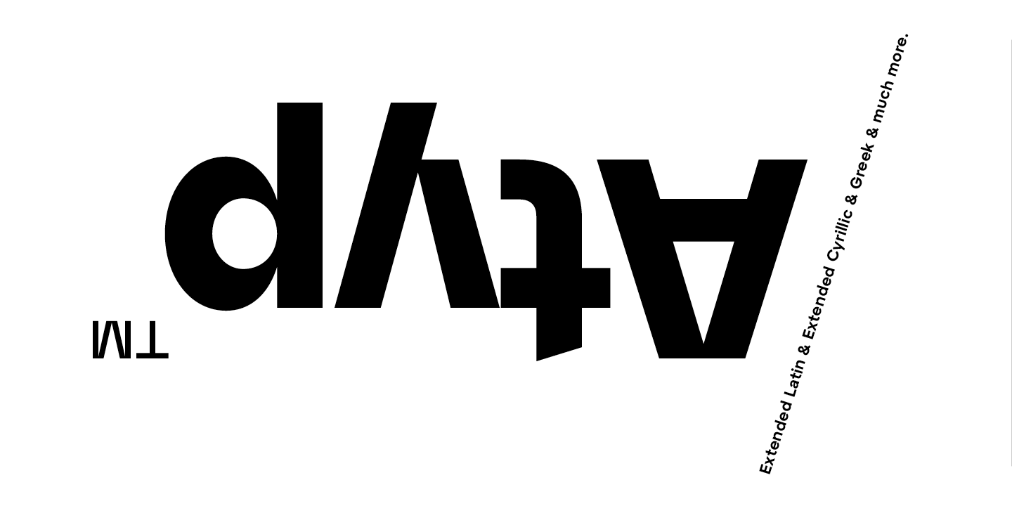 Пример начертания шрифта Atyp