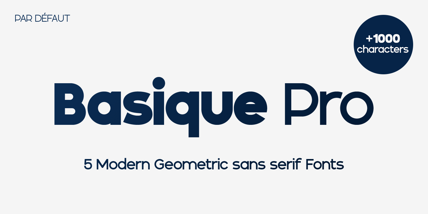 Пример начертания шрифта Basique Pro