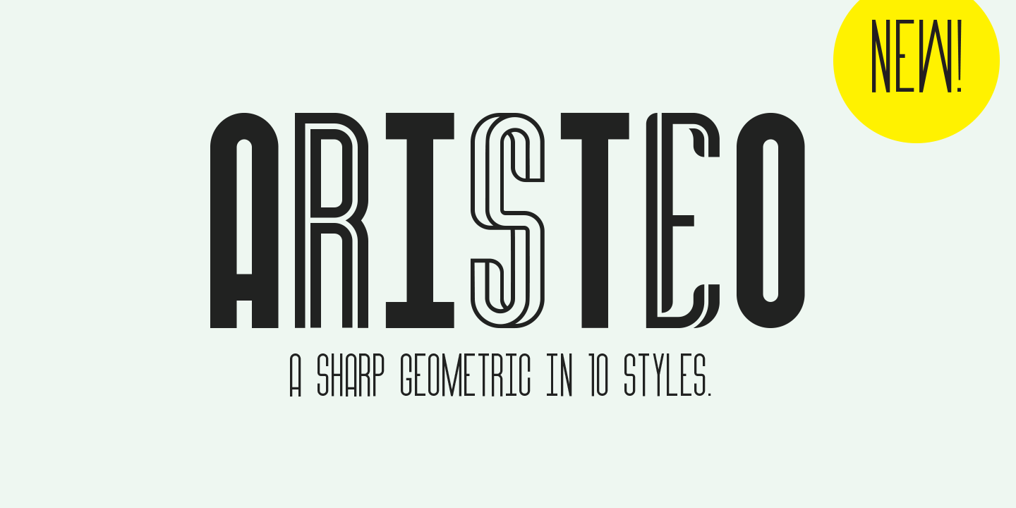 Пример начертания шрифта Aristeo