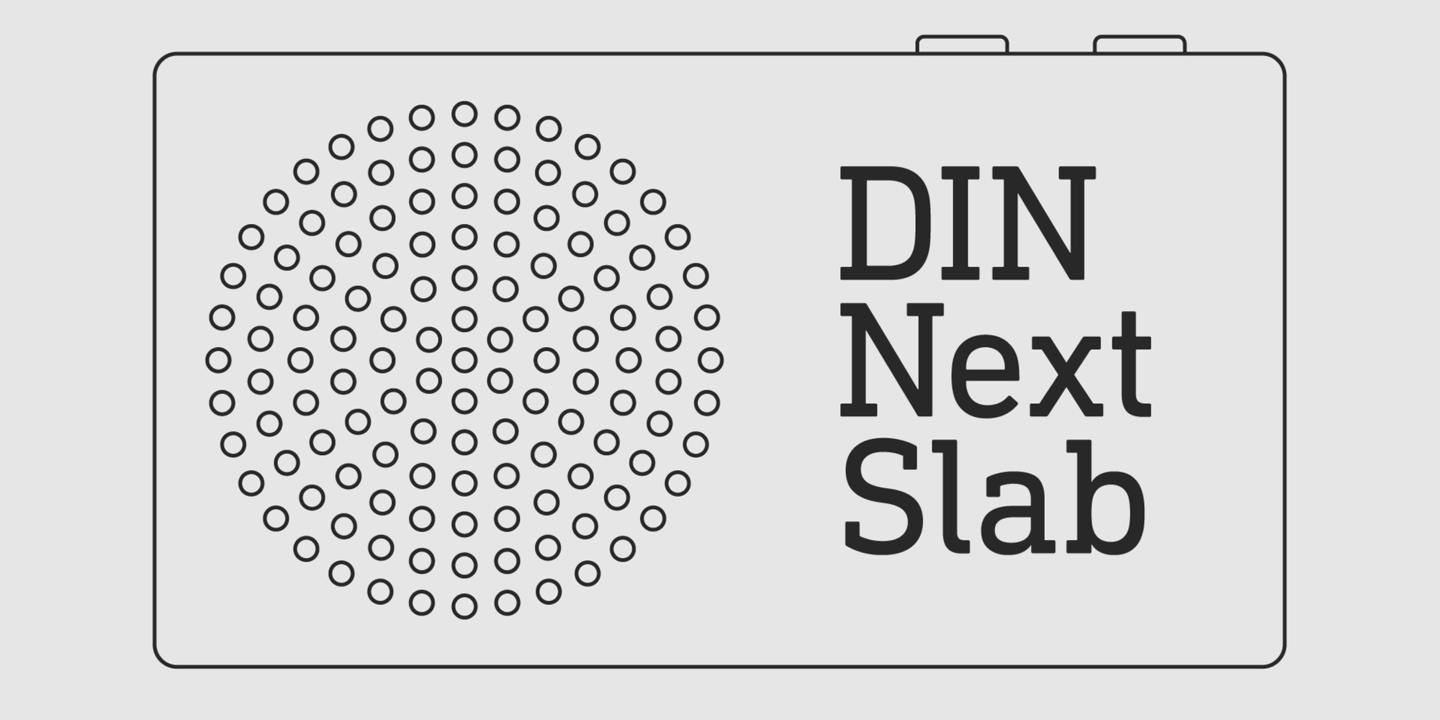 Пример начертания шрифта DIN Next Slab