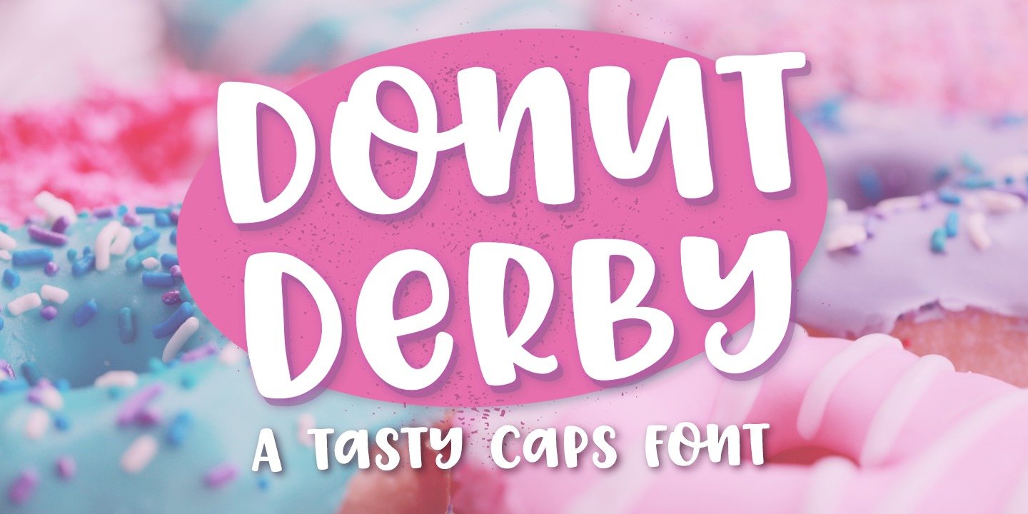 Пример начертания шрифта Donut Derby