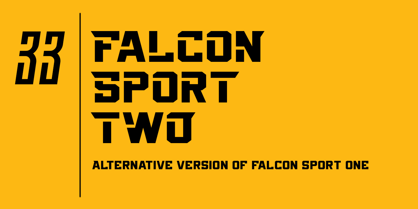 Пример начертания шрифта Falcon Sport