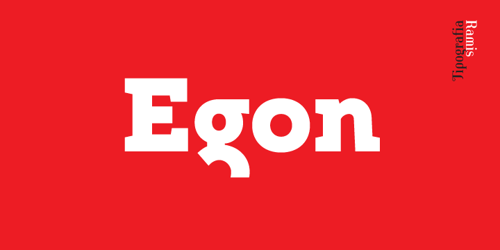 Пример начертания шрифта Egon