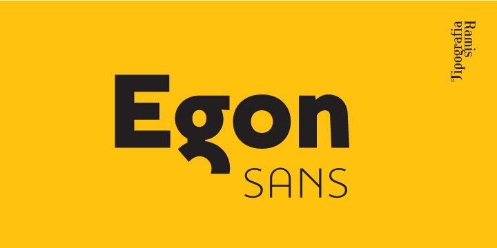 Пример начертания шрифта Egon Sans