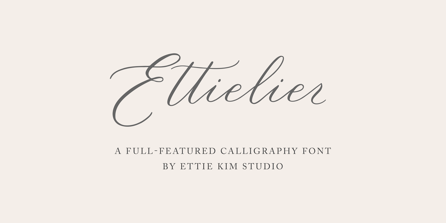 Пример начертания шрифта Ettielier