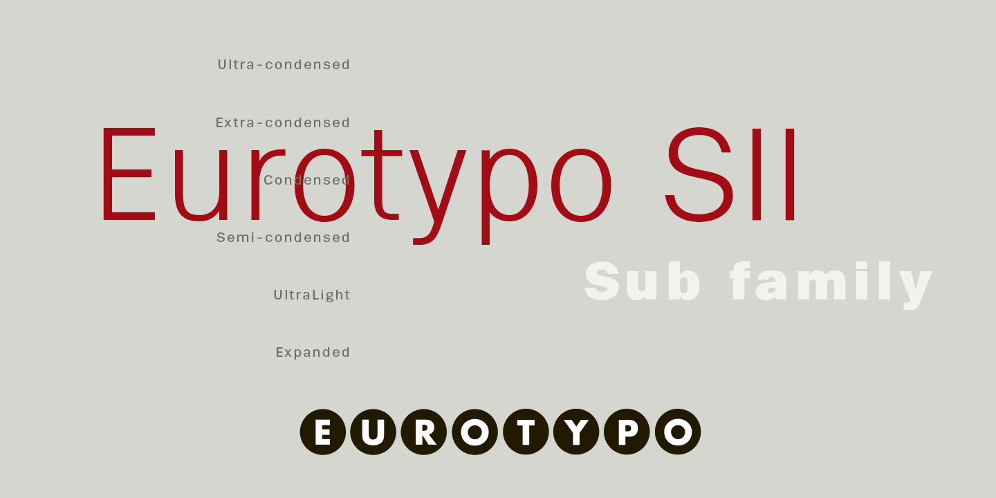 Пример начертания шрифта Eurotypo SII