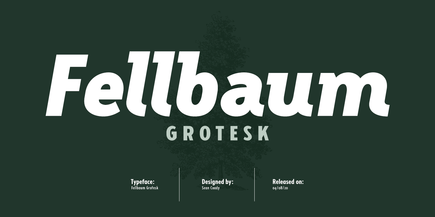 Пример начертания шрифта Fellbaum Grotesk