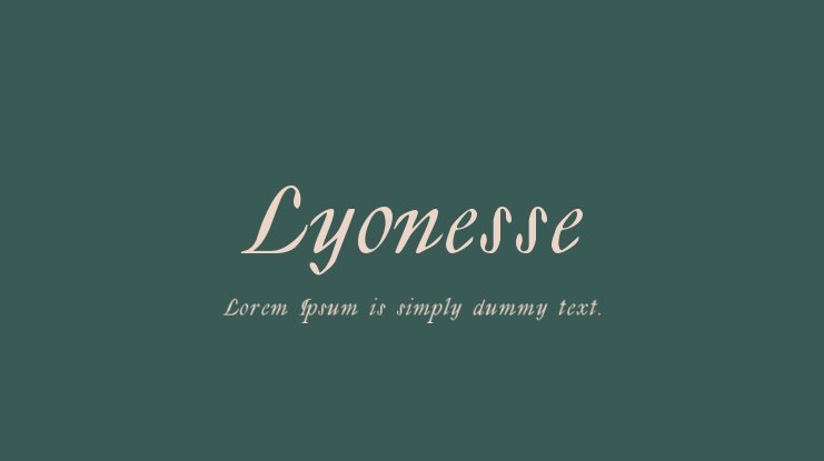 Пример начертания шрифта Lyonesse