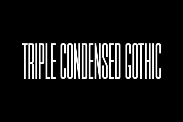 Пример начертания шрифта Triple Condensed Gothic