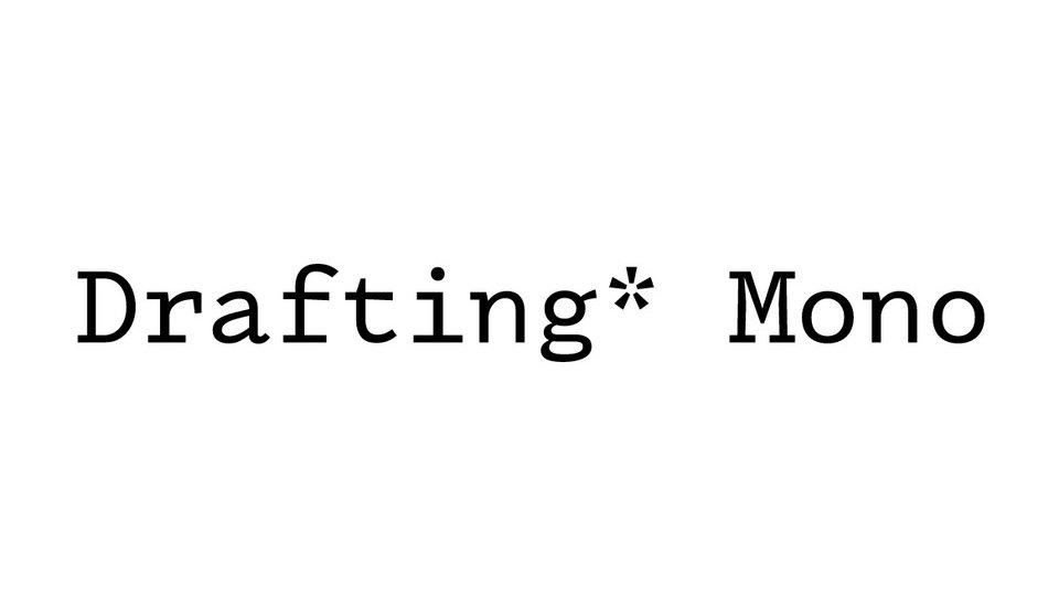 Пример начертания шрифта Drafting Mono
