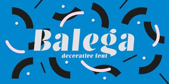 Пример начертания шрифта Balega