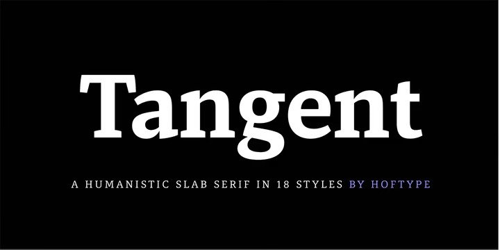 Пример начертания шрифта Tangient Serif