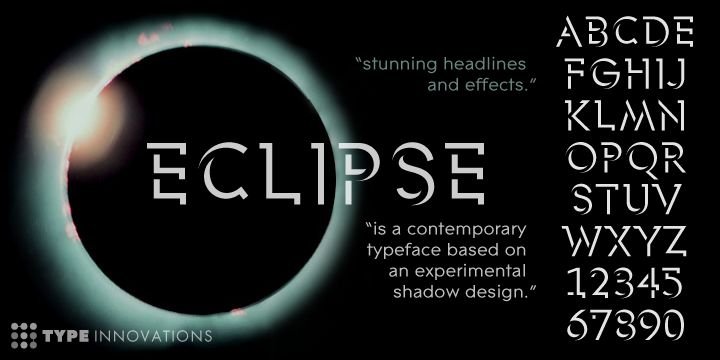 Пример начертания шрифта Eclipse