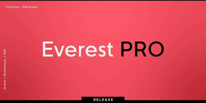 Пример начертания шрифта Everest Pro