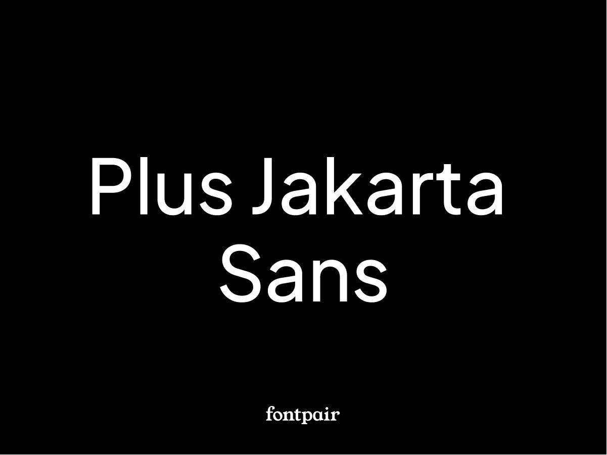 Пример начертания шрифта Plus Jakarta Sans