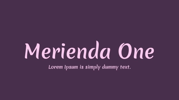 Пример начертания шрифта Merienda One