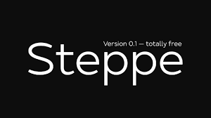 Пример начертания шрифта Steppe
