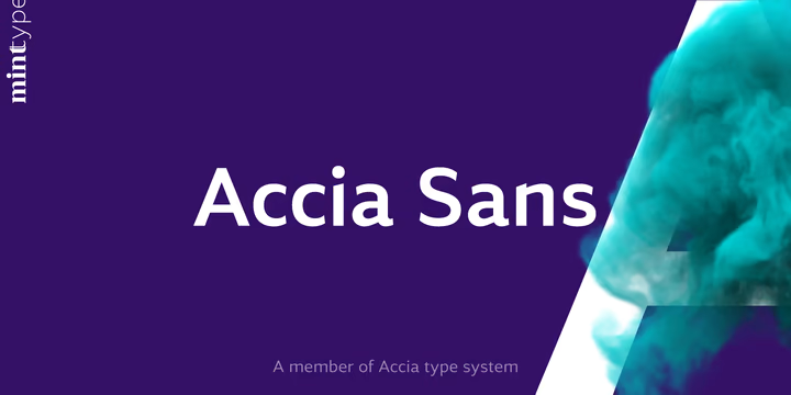 Пример начертания шрифта Accia Sans