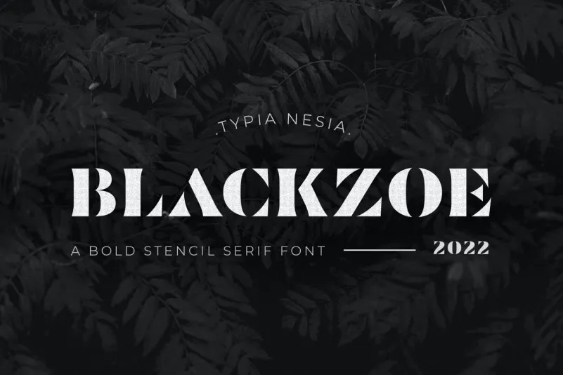 Пример начертания шрифта Blackzoe